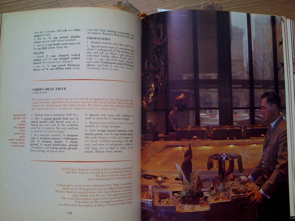 A Treasury Of Recipes - Vincent & Mary Price - Sardi's Interior