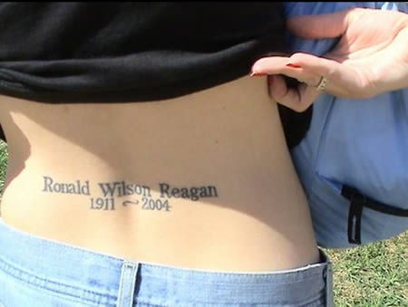 Ronald Reagen tattoo