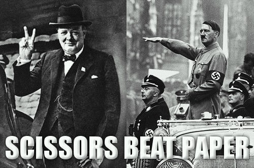 Scissors Beat Paper (Original creator unknown)