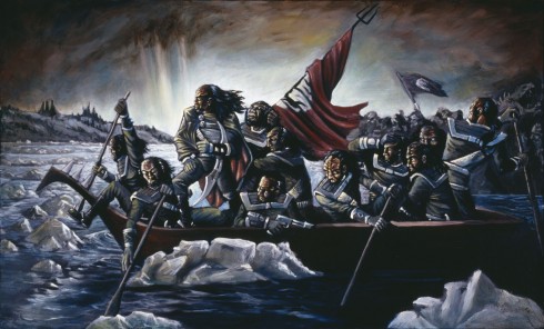 Klingons Crossing the Delaware by Judgefang, from: http://judgefang.deviantart.com/art/Klingons-Crossing-the-Delaware-41612731