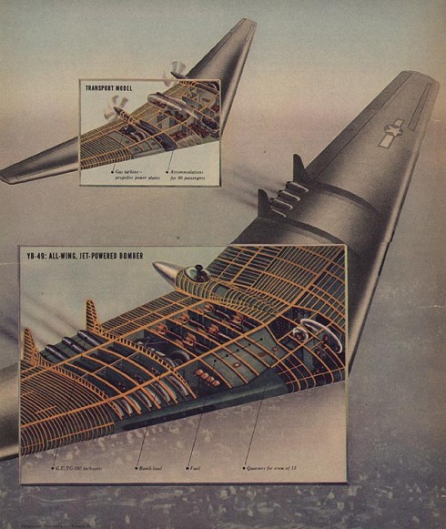 Northrop Flying Wing Diagram