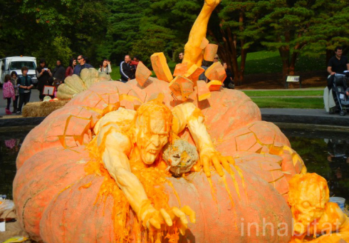 Zombie Pumpkin Carving
