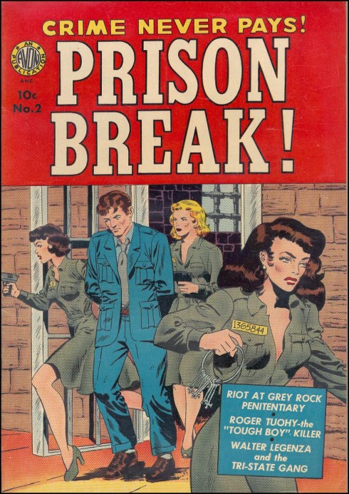 Prison Break! #2, December 1951. Cover art by Wally Wood - found at http://fantasy-ink.blogspot.ca/2011/06/prison-break.html