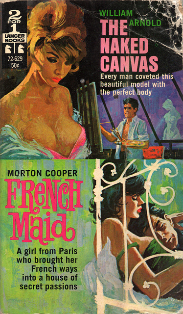 The Naked Canvas/French Maid pulp covers
