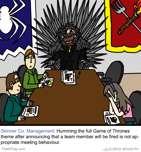 Skinner Co 54: In the Game of Board Chairs, You Win Or You Die