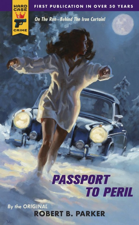 Passport To Peril - Robert B. Parker - Pulp Cover - Car Chasing Woman