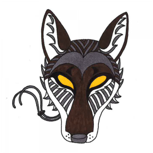The Wooden Coyote Mask